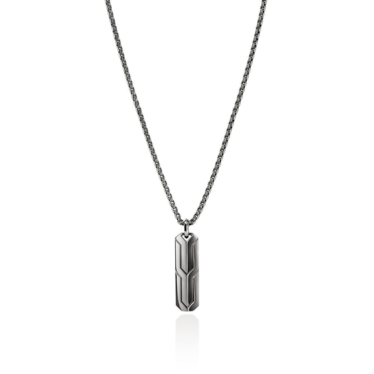 Icon 50 Tag Pendant Necklace, Dark Silver – John Hardy