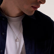 Necklace John Hardy Tag Necklace, Silver, Diamonds, 1.7MM|NMP9010802DI