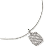 Necklace John Hardy Tag Necklace, Silver, Diamonds, 1.7MM|NMP9010802DI