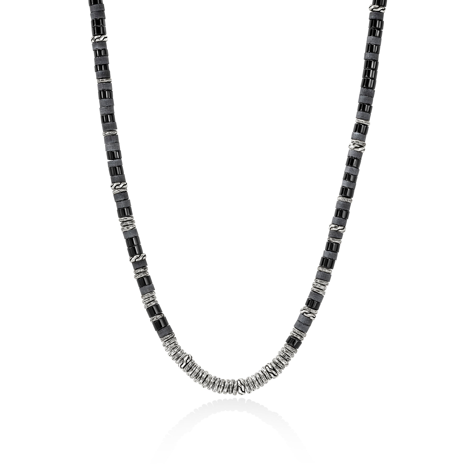Heishi Necklace, Sterling Silver, Hardstones, 4MM|NMS900987BON
