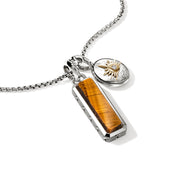Sun Talisman Necklace, Gold, Sterling Silver, Tiger Eye|NMZZP98844TEDI