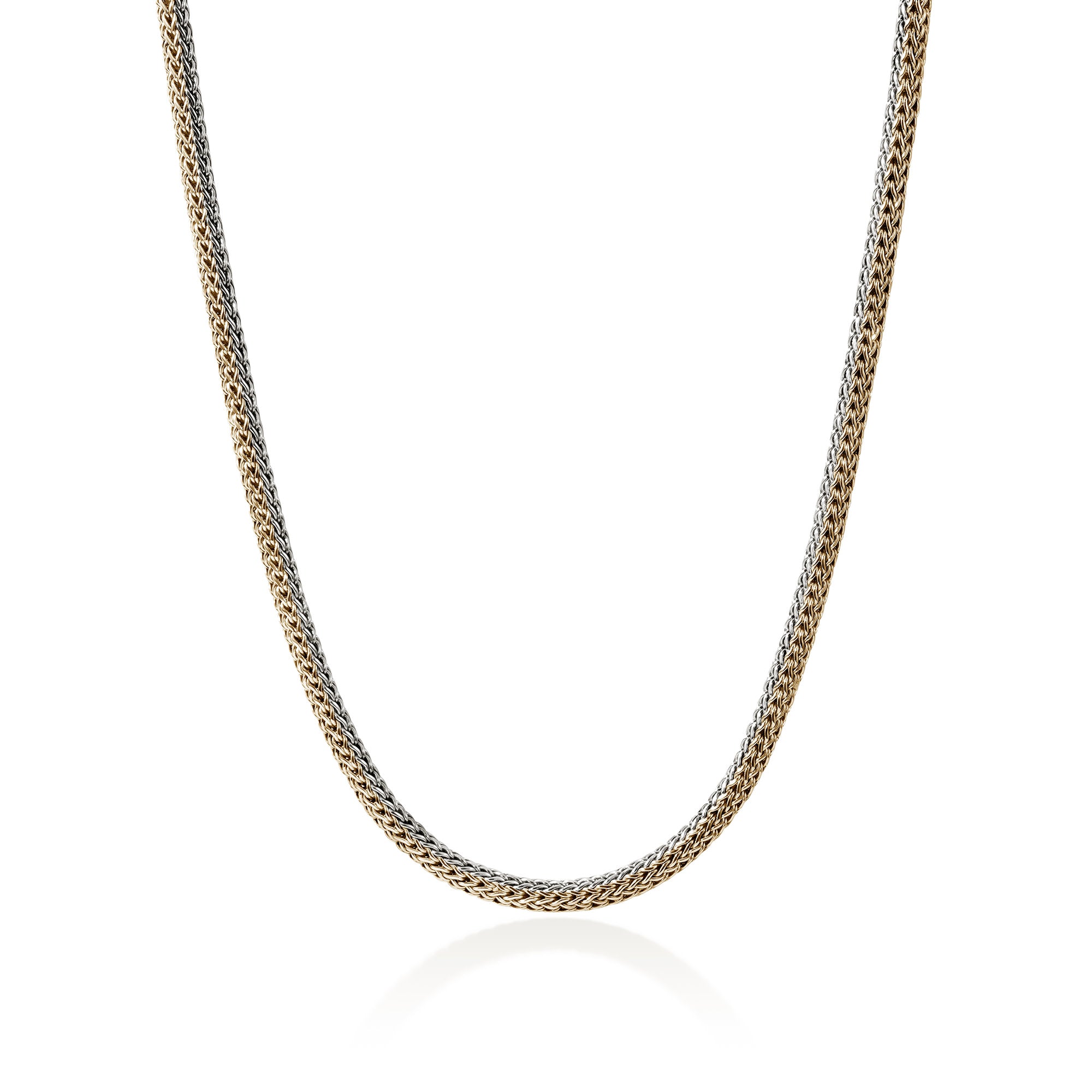 DIFFERENT NECKLACE ゴールド 53cm シルバー925 Icon Necklace Reversible Gold Sterling Silver 5MM|NZZ990096RV
