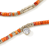 JH Lovestruck™ Heishi Pendant Necklace, Gold, Sterling Silver, Hardstones, Enamel, Diamond, 1.25TCW|NZZP430393OROYSLGD