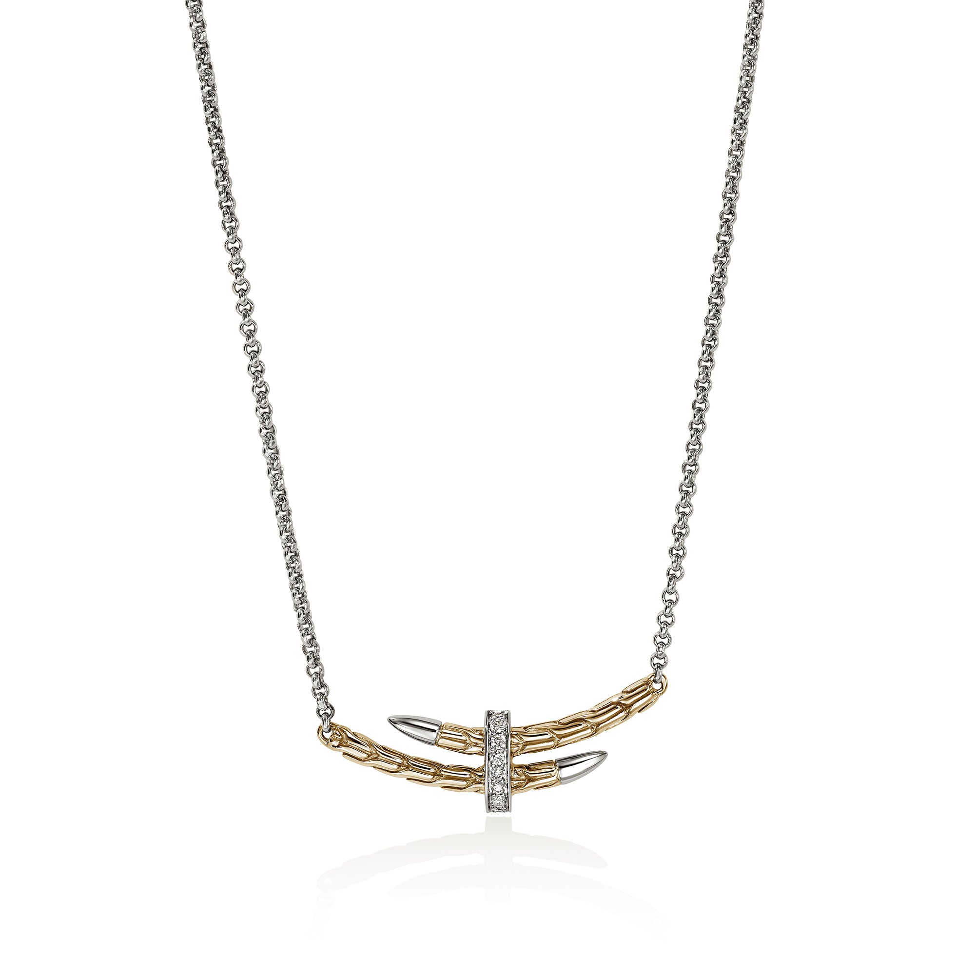 アクセサリー mr.stephan Spear Station Necklace, Gold, Sterling Silver, Diamonds