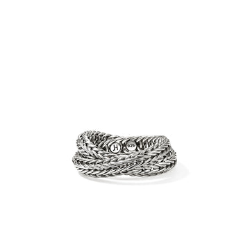 Icon Chevron Crossover Ring, Sterling Silver, 4.5MM|RB900825