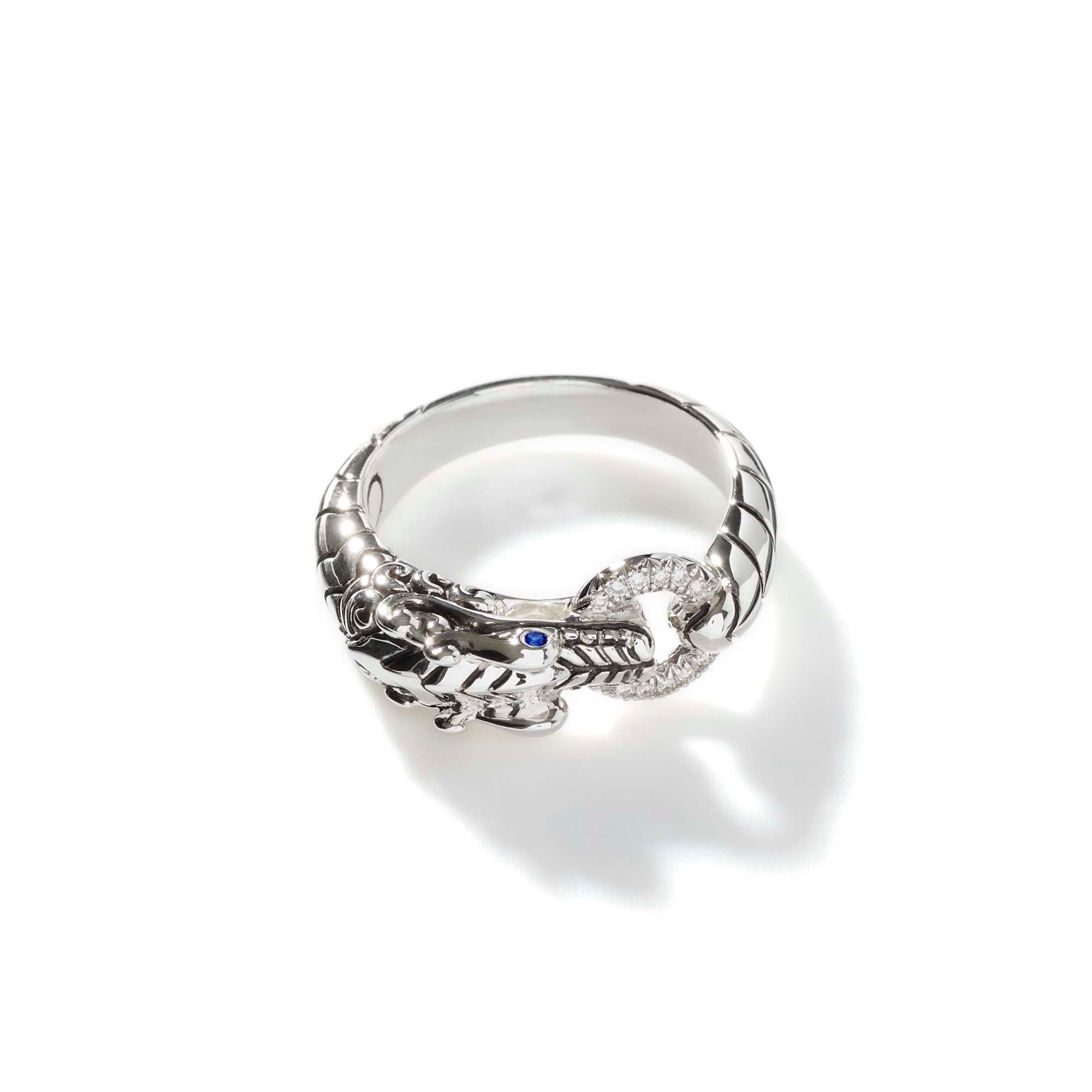 Naga Ring, Sterling Silver, Diamonds – John Hardy