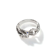 Ring John Hardy Naga Ring, Sterling Silver, Diamonds|RBP601792BSPDI