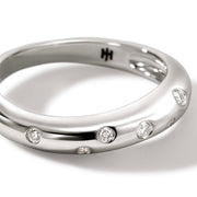 Ring John Hardy Surf Ring, Sterling Silver, Diamonds, Slim|RBP9011182DI