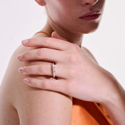 Ring John Hardy Surf Ring, Sterling Silver, Diamonds, Slim|RBP9011182DI