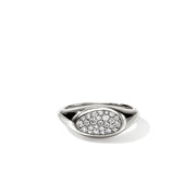 Pinky Ring John Hardy Pebble Ring, Sterling Silver, Diamonds|RBP9874772DI