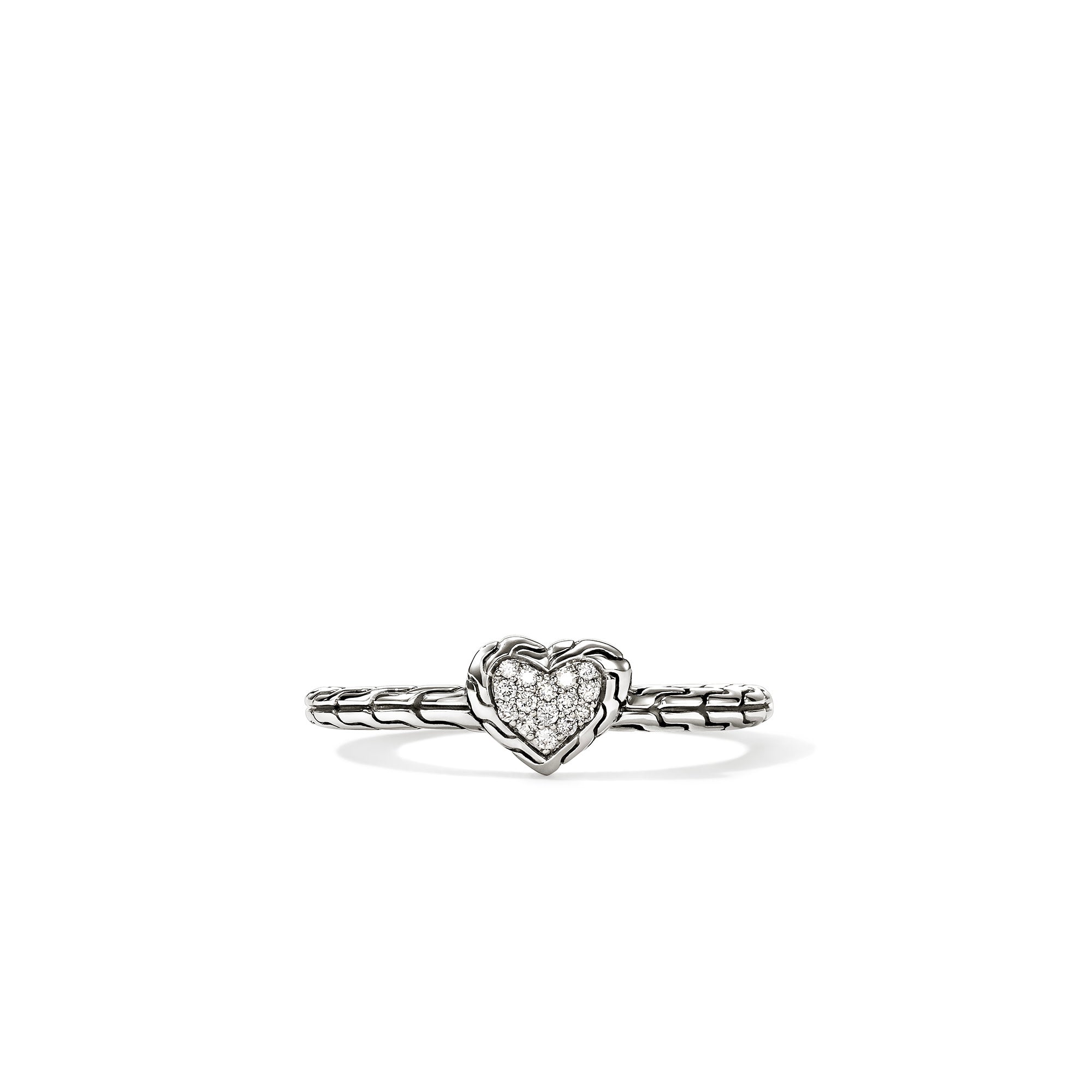 JH Essential Heart Ring, Sterling Silver, Diamonds – John Hardy