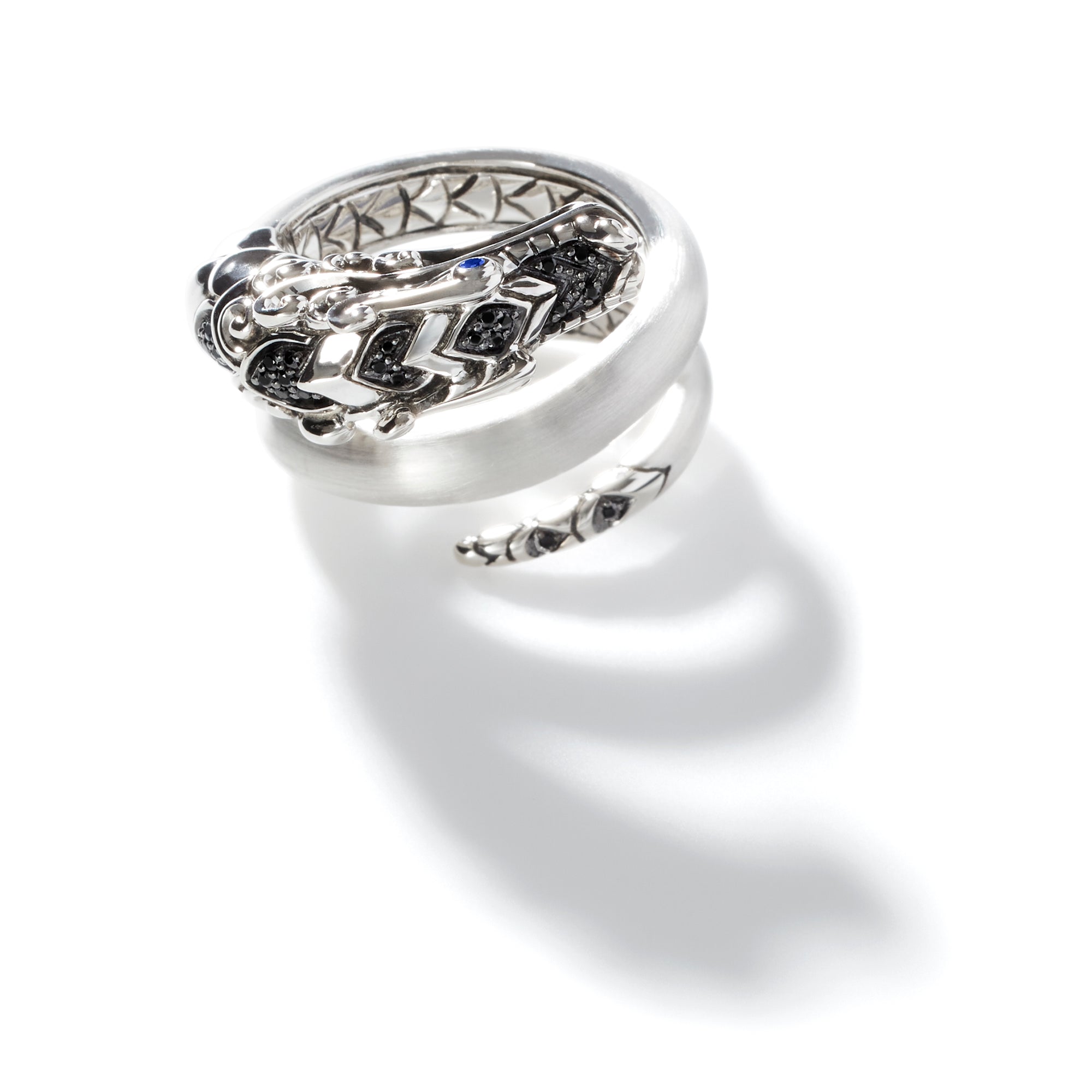 Naga Ring, Sterling Silver, Pavé – John Hardy