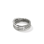 Ring John Hardy JH Essential Pavé Crossover Ring, Sterling Silver, Gemstones|RBS987154BSP