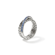 Ring John Hardy JH Essential Pavé Crossover Ring, Sterling Silver, Gemstones|RBS987154BSP