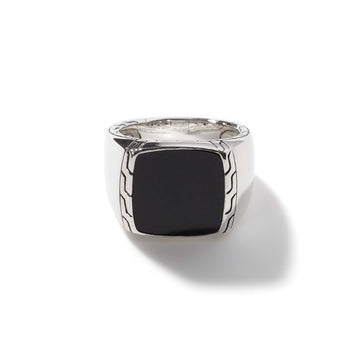 Carved Signet Ring, Sterling Silver|RBS996691BJ