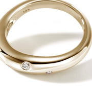 Ring John Hardy Surf Ring, Gold, Diamonds, Slim|RGGX9011182DI