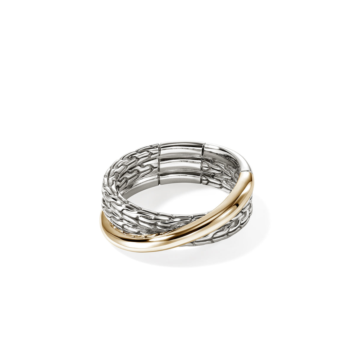 JH Essential Crossover Ring, Gold, Sterling Silver – John Hardy