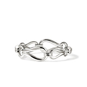 Surf Link Hinged Bangle, Sterling Silver|BB89533