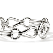 Surf Link Hinged Bangle, Sterling Silver|BB89533