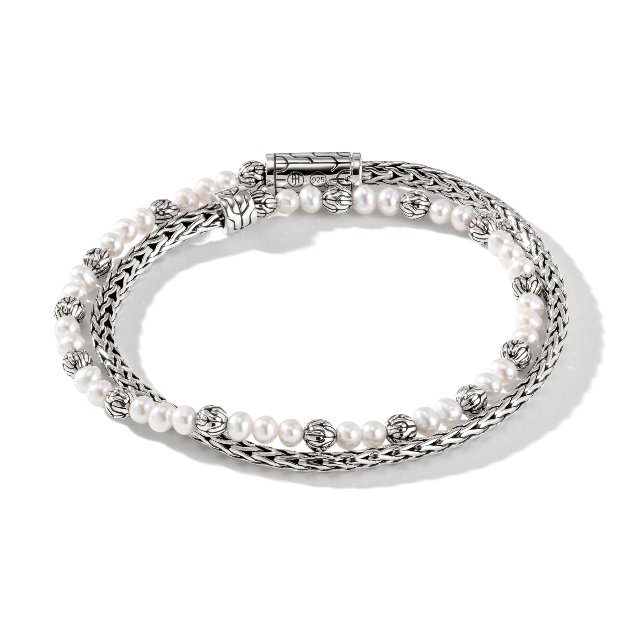 Pearl Chain Double Wrap, Sterling Silver|BB900635