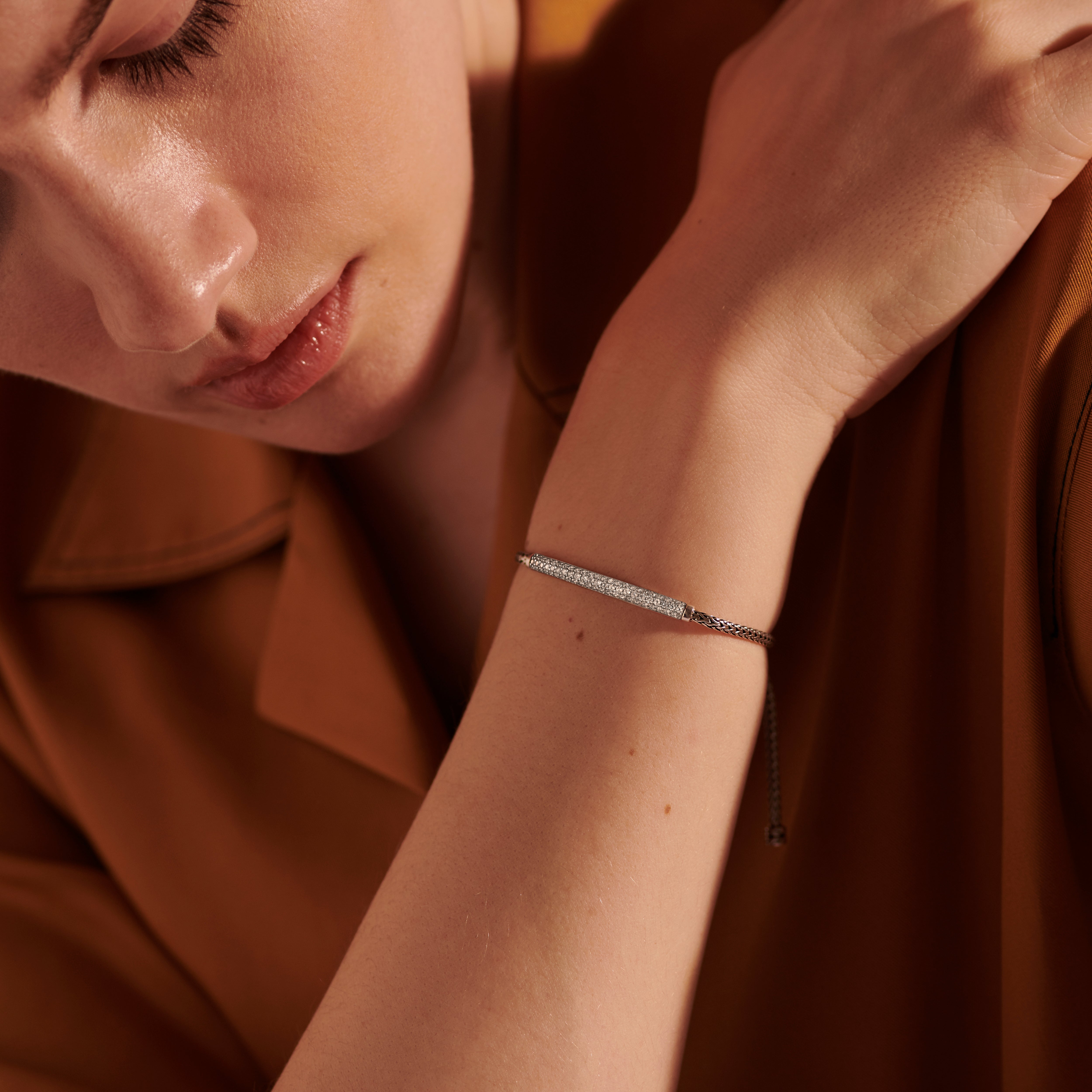 Icon Slider Bracelet, Silver, Diamonds|BBP901192DI – John Hardy