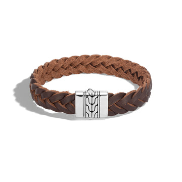 Leather 13MM Pusher Clasp Bracelet|BM90299BR