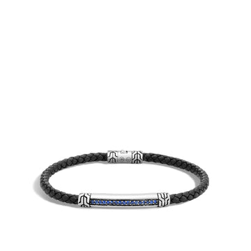 Classic Chain Station Bracelet with Blue Sapphire