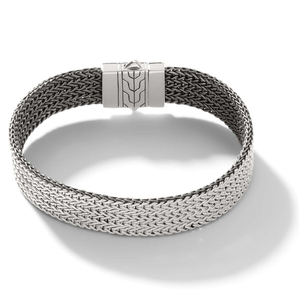 Rata Chain Reversible Bracelet, Sterling Silver, Dark Silver