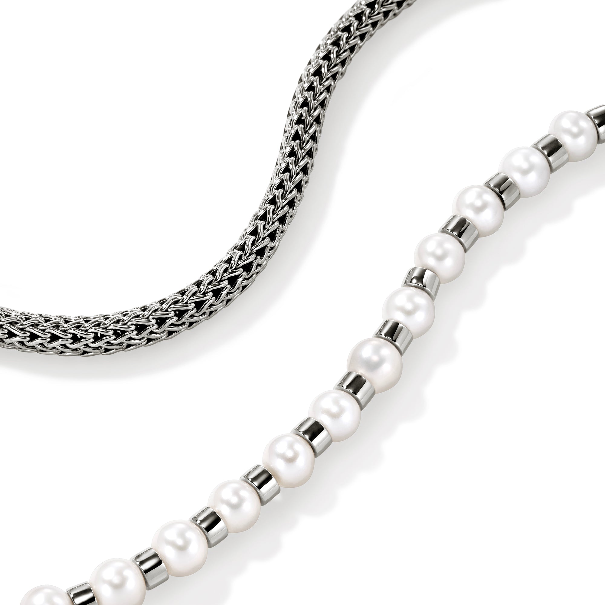 JH Essential Pearl Wrap Bracelet, Sterling Silver|BU9011061 – John