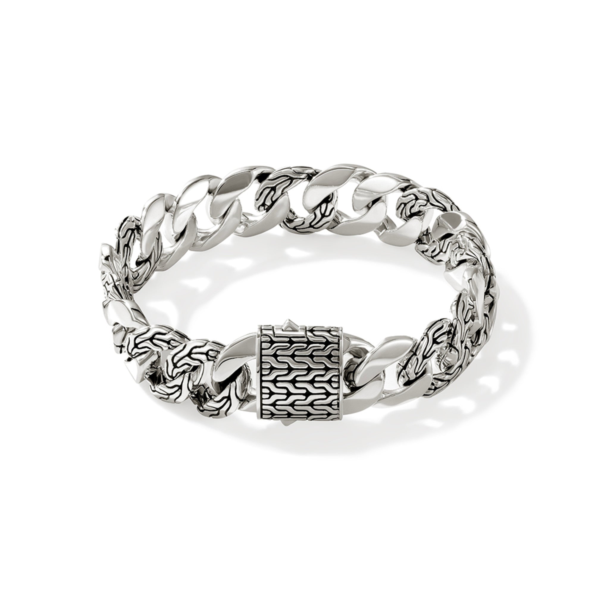 Curb Bracelet, Sterling Silver, 14mm