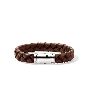 Leather Bracelet, Sterling Silver|BU986577BR
