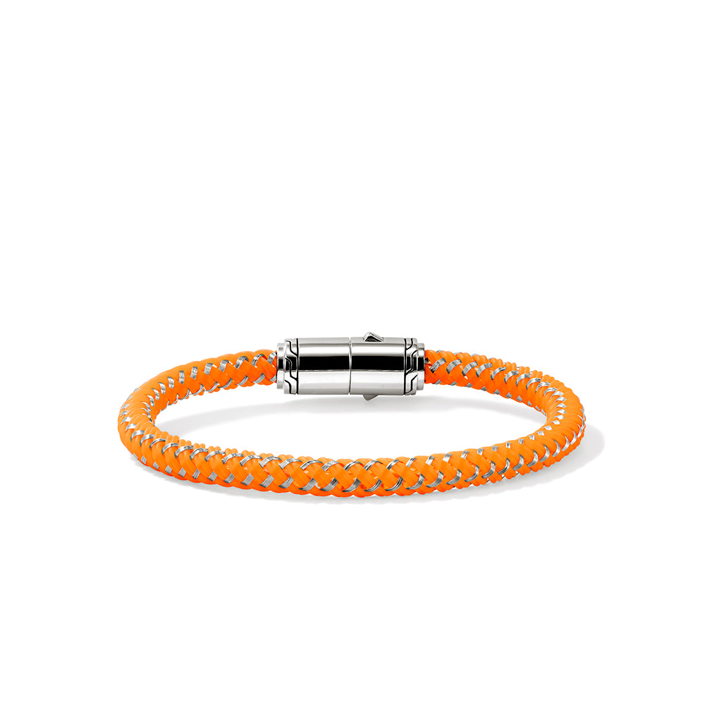 Cord Bracelet, Sterling Silver, Rubber|BU98688ORST – John Hardy