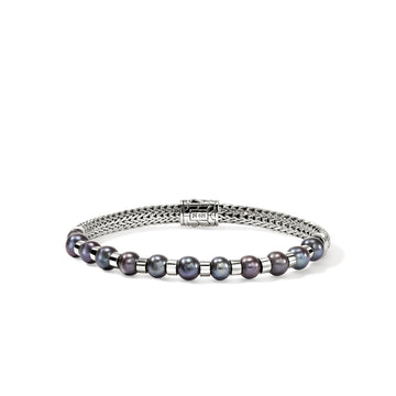 JH Essential Grey Pearl Bracelet, Sterling Silver|BU987311GYP