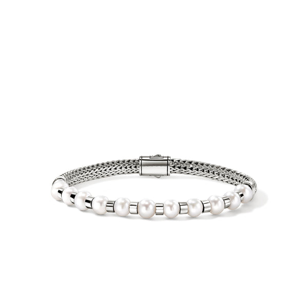 JH Essential Pearl Bracelet, Sterling Silver|BU987311 – John Hardy