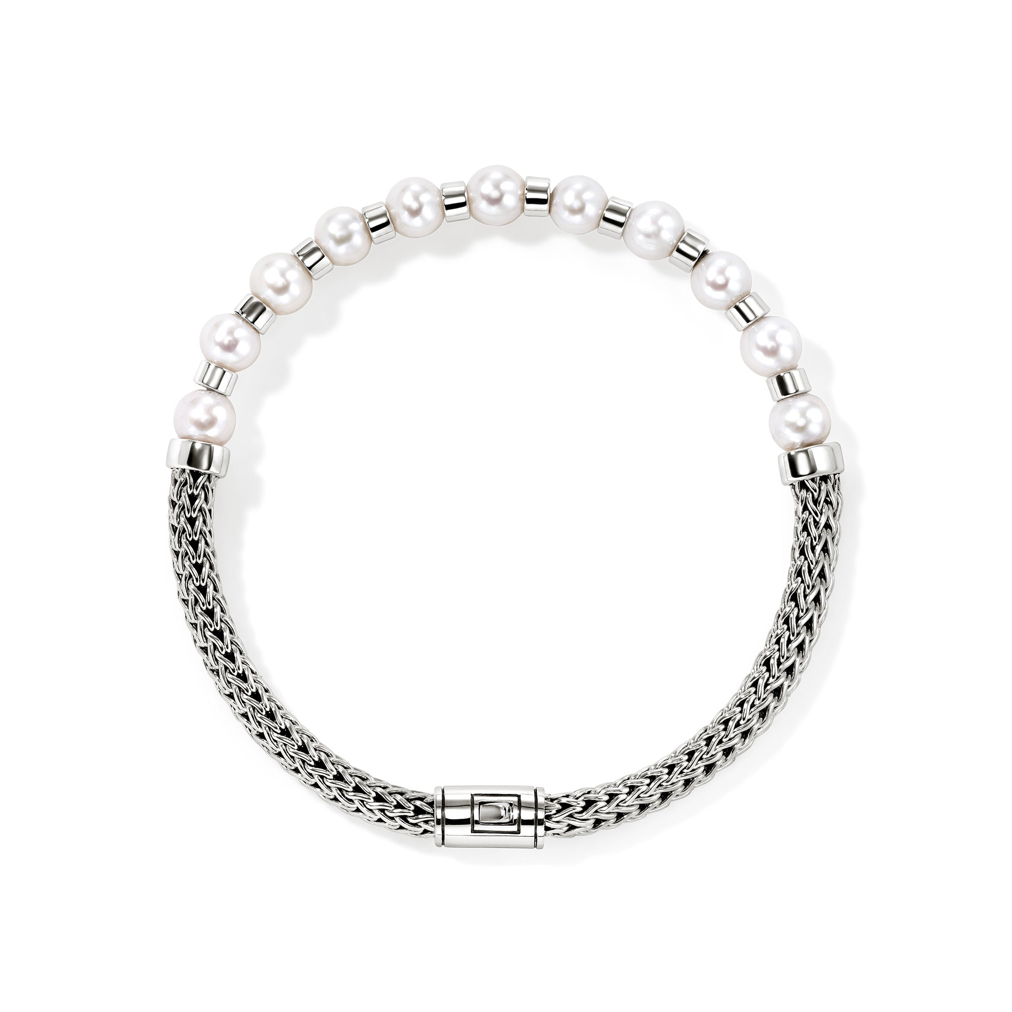JH Essential Pearl Bracelet, Sterling Silver|BU987311 – John Hardy