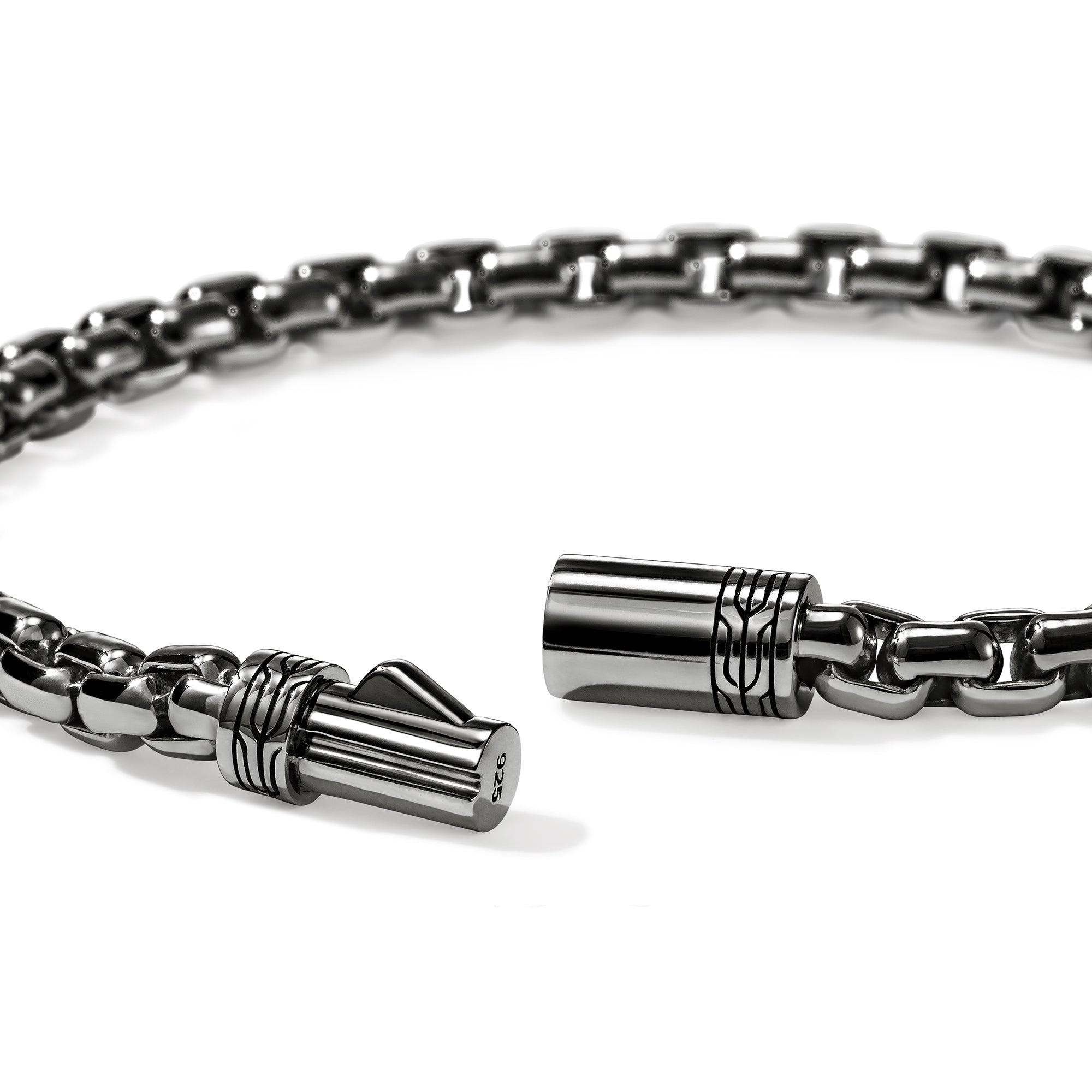 Box Chain Bracelet, Dark Silver, 4.8MM – John Hardy