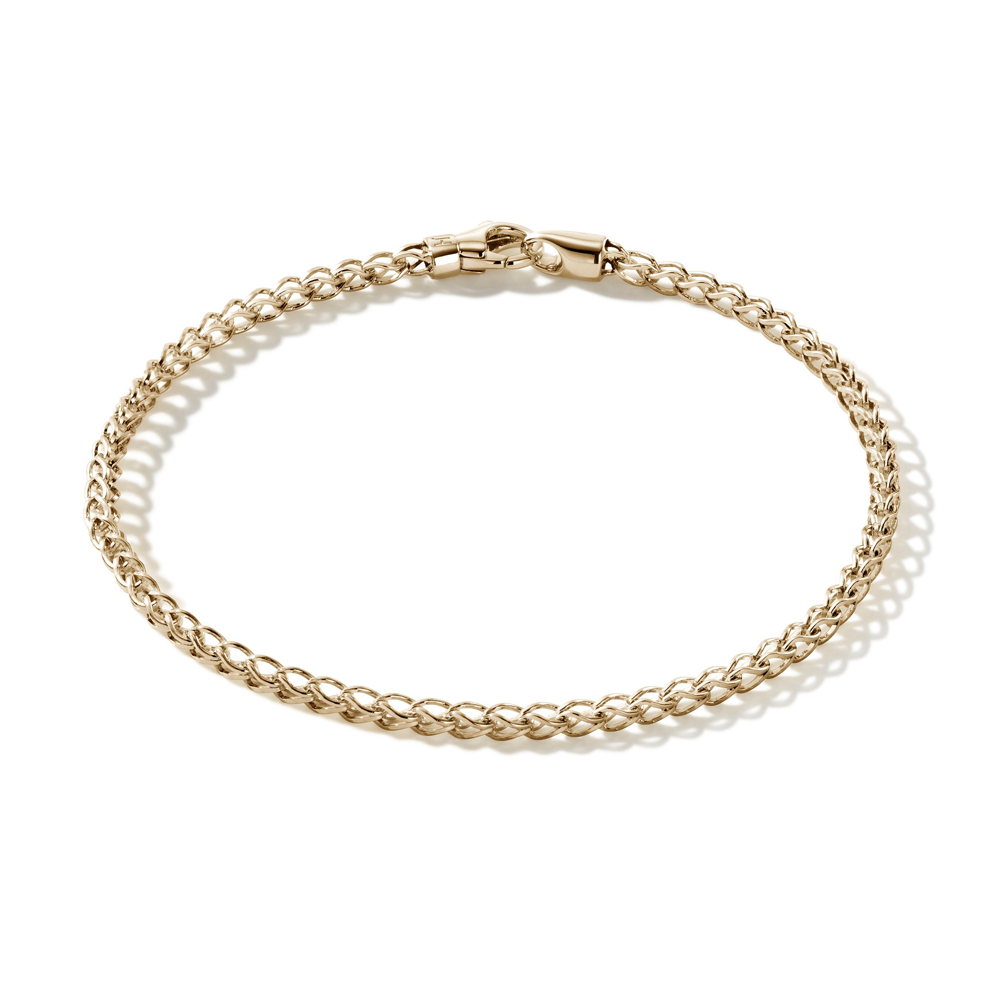 10K Yellow Gold Twisted Singapore Anklet – 2.3mm, 10 Inch, Spring Ring Closure, Gift Box