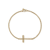 JH Essential Cross Bracelet, Gold|BUGG98941
