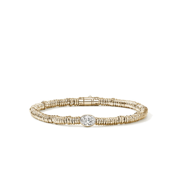 その他 VITAL BRACELETsushi JH Lovestruck™ Heishi Bracelet, Gold, Diamond, 1.0TCW