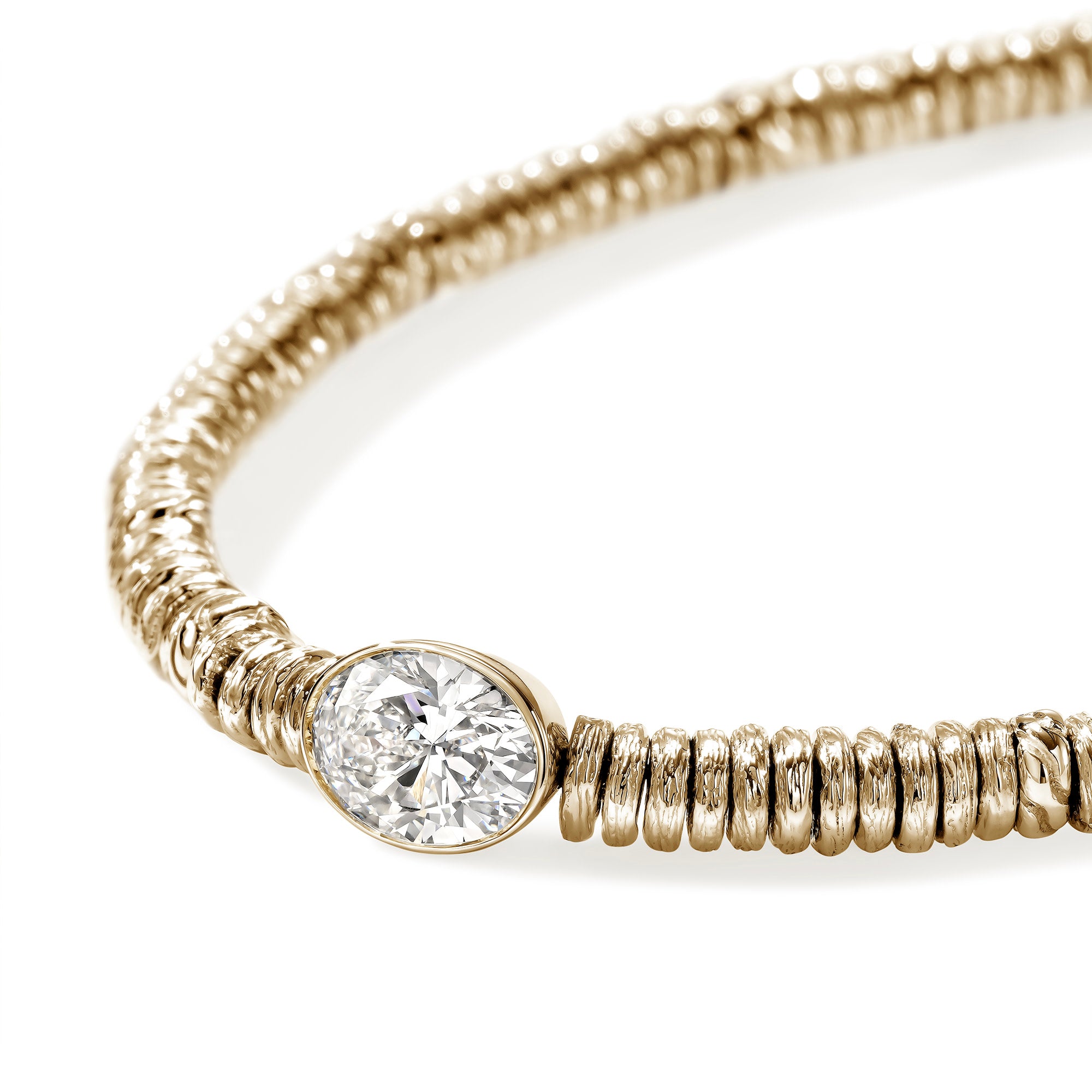 JH Lovestruck™ Heishi Bracelet, Gold, Diamond, 1.0TCW