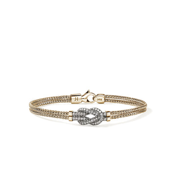 Love Knot Bracelet, Gold, Diamonds|BUGGX9007762DI