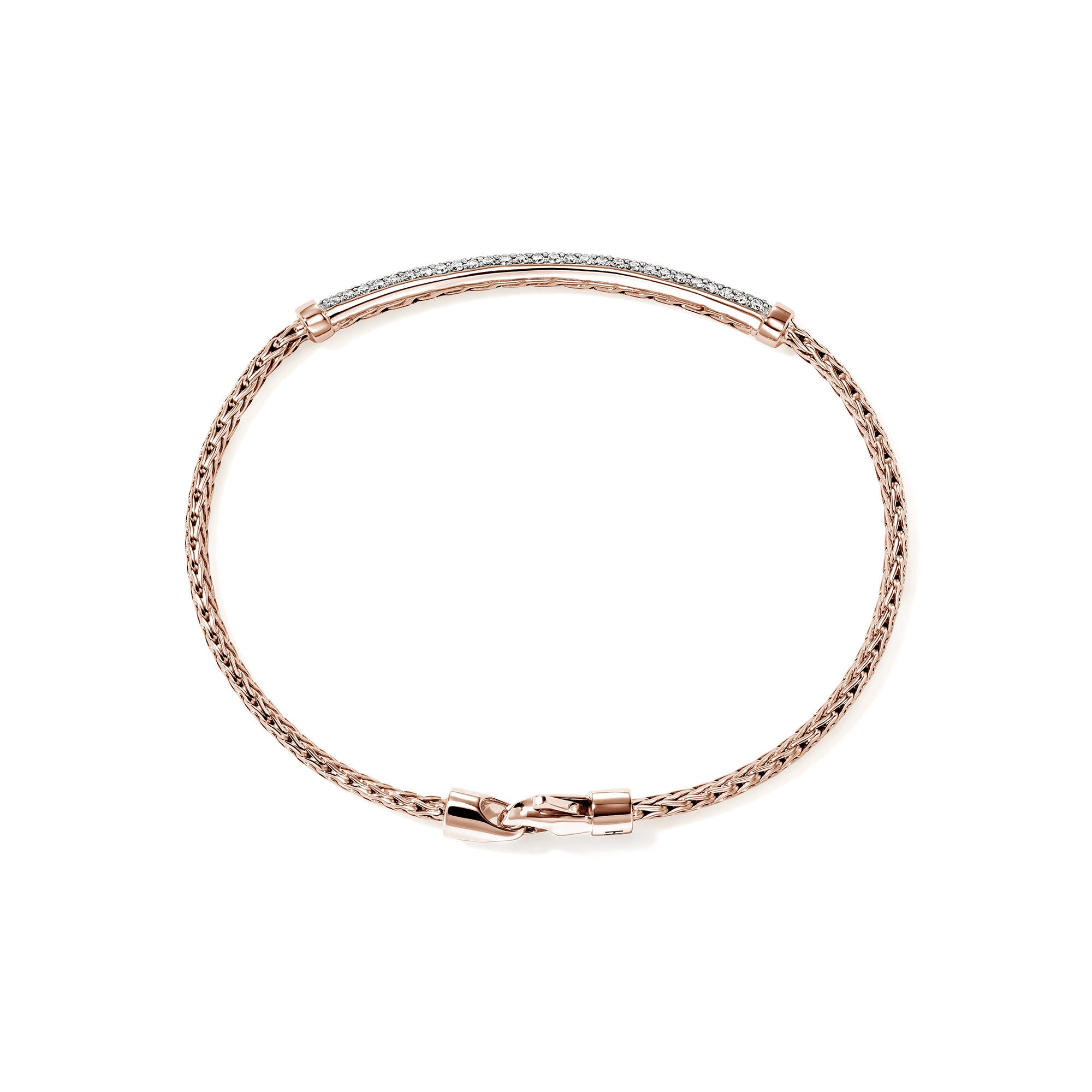 JH Essential Pavé Bracelet, Rose Gold, Diamonds, 2.5MM – John Hardy