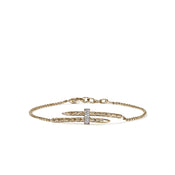 Spear Station Bracelet, Gold, Diamonds|BUGGX989572DI