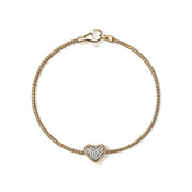 JH Essential Heart Bracelet, Gold, Diamonds, 1.8MM|BUGGX989642DI