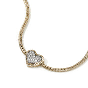 JH Essential Heart Bracelet, Gold, Diamonds, 1.8MM|BUGGX989642DI
