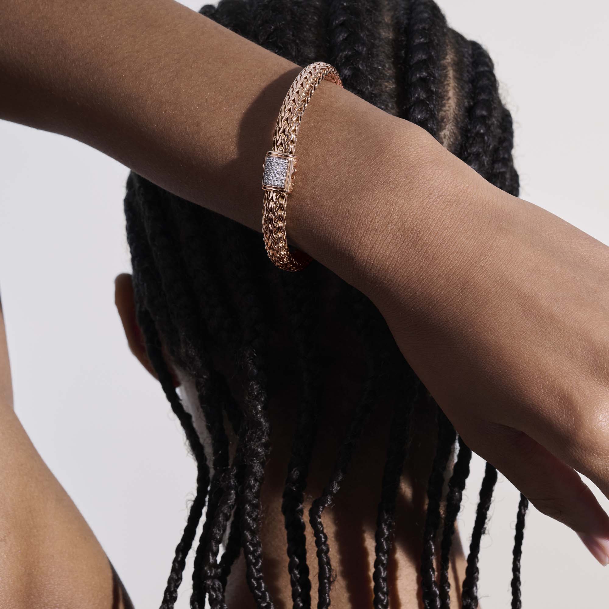 Icon Bracelet, Rose Gold, Diamonds, 7.5MM – John Hardy