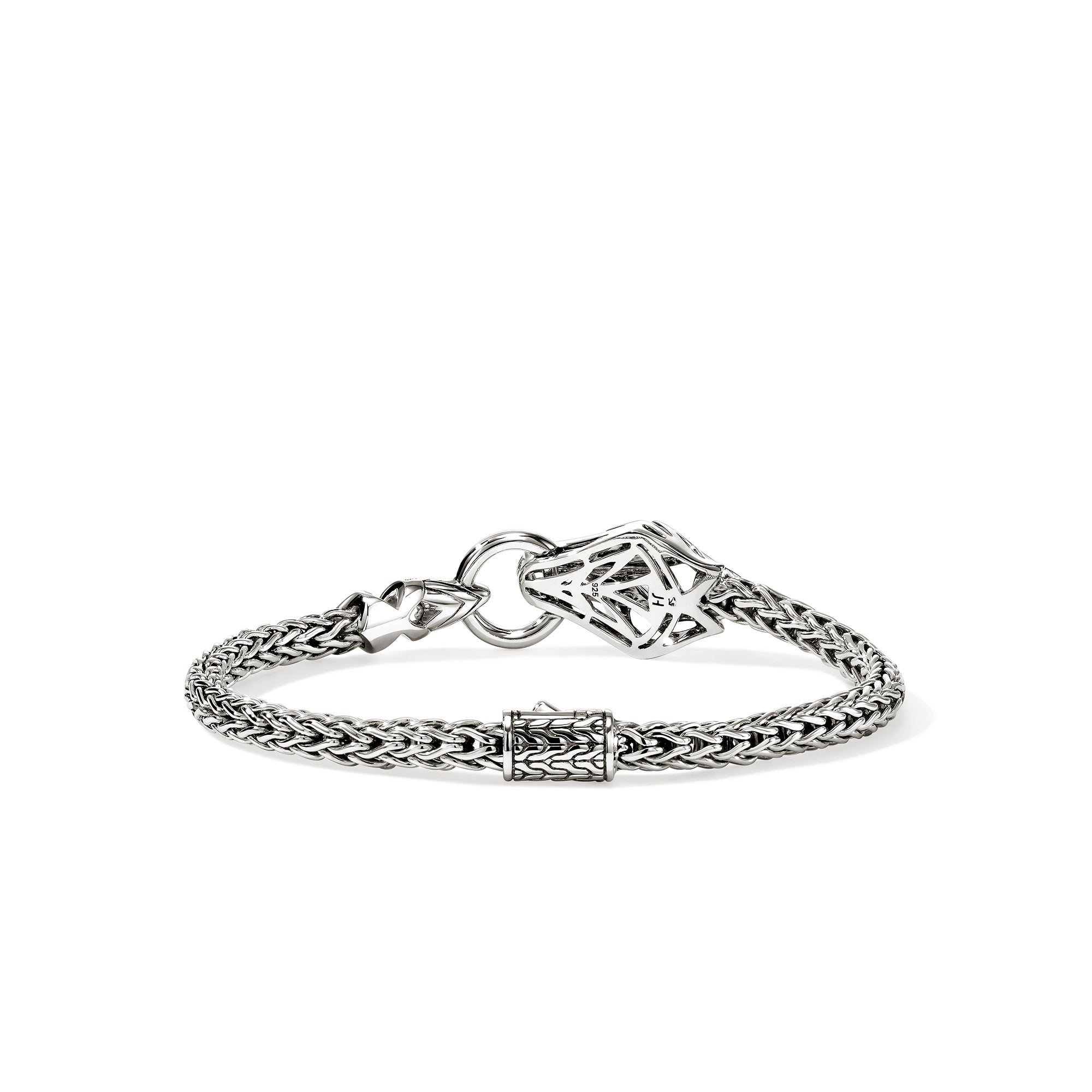 Naga Bracelet Sterling Silver Diamonds Blue Sapphire 4.4MM