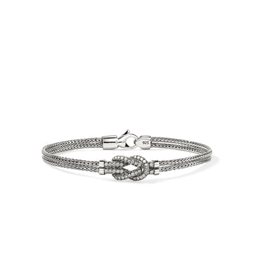 Love Knot Bracelet, Sterling Silver, Diamonds|BUP9007762DI