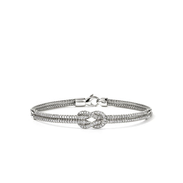 Love Knot Bracelet, Sterling Silver, Diamonds|BUP987882DI