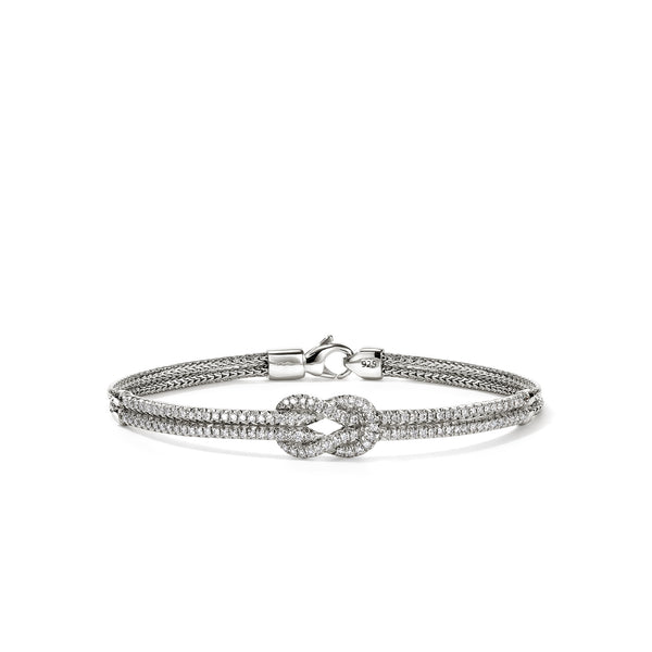 Love Knot Bracelet, Sterling Silver, Diamonds|BUP987882DI – John Hardy